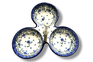 B43 Bunzlau drie vaks schaal met handvat 2415X